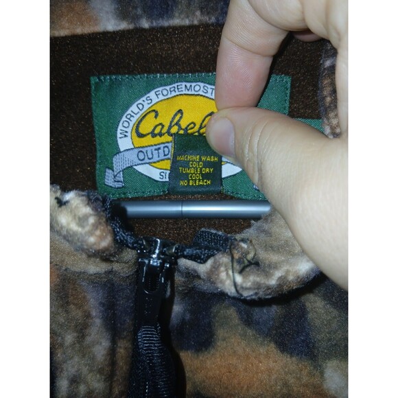 Cabelas Fleece Camouflage Vest Mens Large 42×24 Lined Sleeveless Outdoor Hunting - Picture 4 of 16